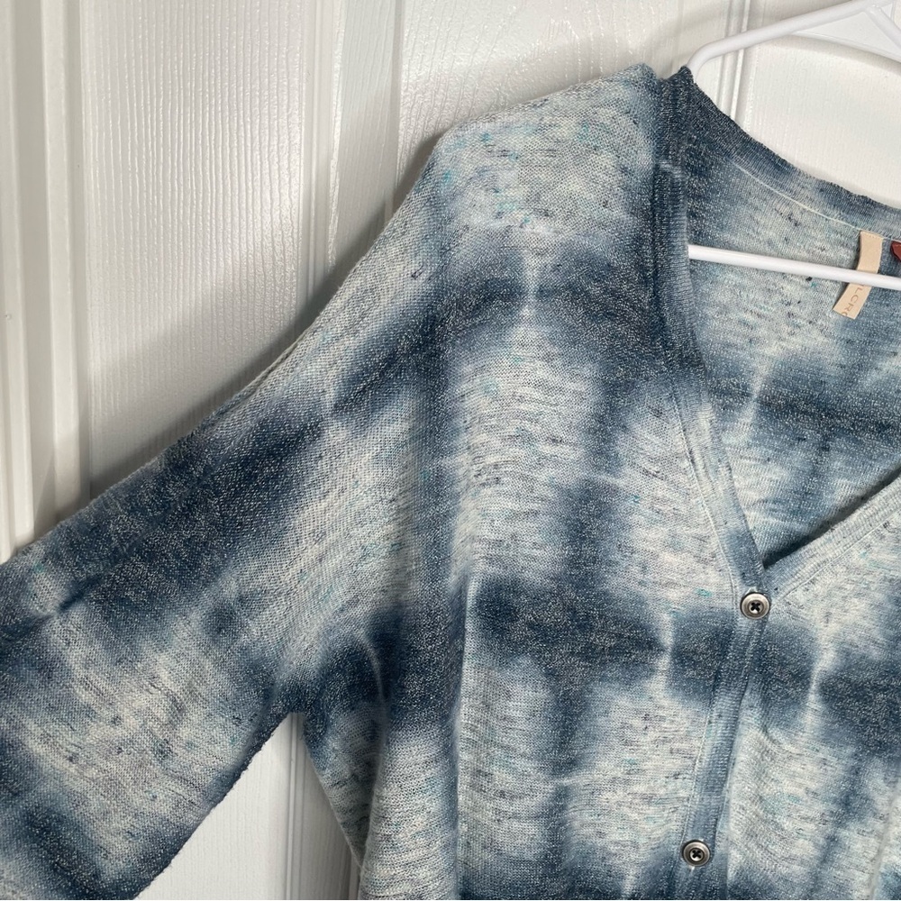 Pilcro from Anthropologie Tie-Dye Cardigan Linen Blend Oversized XS - Picture 7 of 13